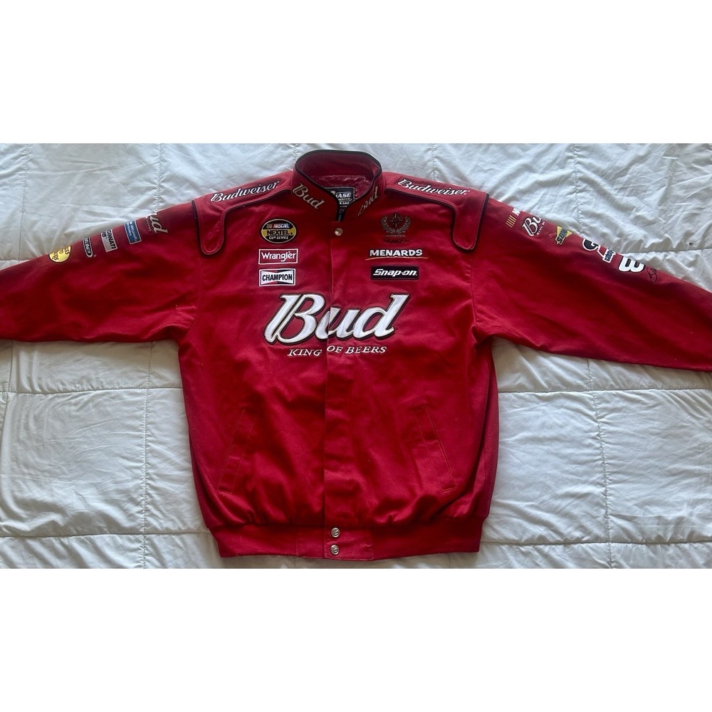 "Vintage Dale Earnhardt Jr Budweiser Chase Authentics NASCAR Racing Jacket XL"